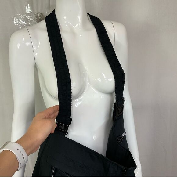 Obermeyer Vintage 90’s Ober Bib Insulated Ski Snow Board Overall Pant Black 20 - Picture 5 of 16